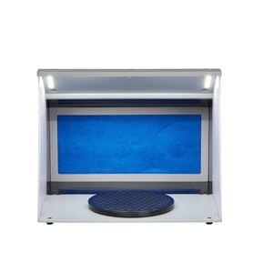 Vevor Airbrush Spray Booth Grey Portable With 4 Led Light Powerful Dual Exhaust Fans For Arts