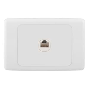 Deta Wallplate Cat-6 Outlet - Single