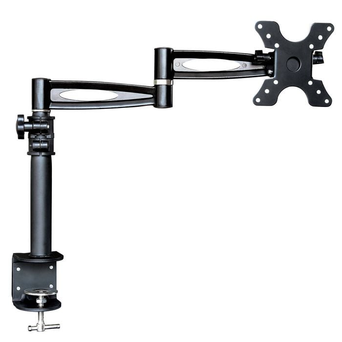 Up to 24" Inch Single LCD Monitor Swivel Arm Tilt VESA Mount Bracket Desk Clamp