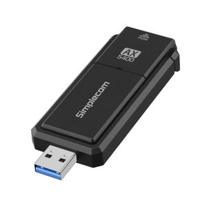 Simplecom NW812v2 AX5400 Tri-Band WiFi 6E USB Adapter, USB 3.2, AX5400, 2.4/5/6GHz, up to 2402Mbps, MU-MIMO, OFDMA, WPA3, foldab