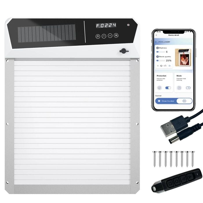 Advwin Automatic Chicken Coop Door Smart App Control Built-in Solar Panel