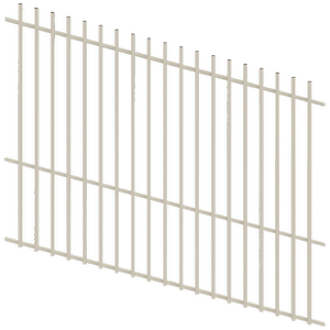 ProtectorAl 1201 - 2400 x 1800mm Surfmist Raked Up to 15º Batten Pool Fence Panel