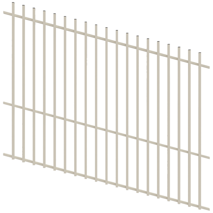 ProtectorAl 1201 - 2400 x 1800mm Surfmist Raked Up to 15º Batten Pool Fence Panel