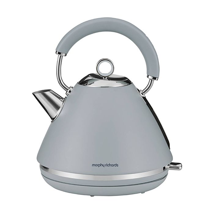 Morphy Richards Ascend Chrome Pyramid Electric Kettle 2200w Upward Blue