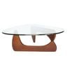 SD House Isamu Noguchi Replica Wooden Base Glass Top Coffee Table - Walnut