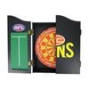 AFL Dartboard and Cabinet Set Gold Coast Suns Team Design Black Finish