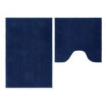 Barelli Chenille Blue 2 Piece Bath Mat Set