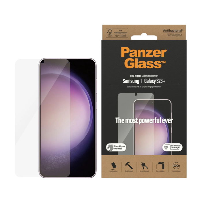 PanzerGlass UltraWide Fit Screen Protector For Samsung Galaxy S23+