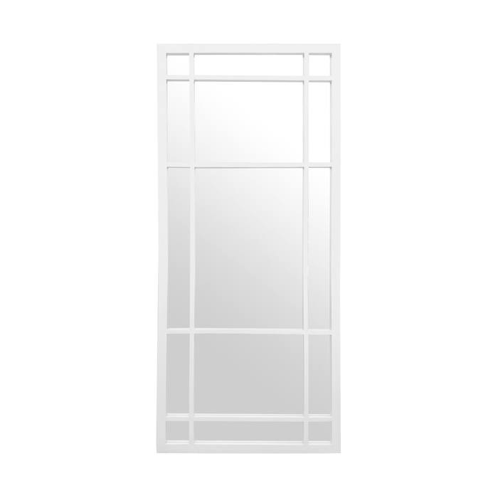 Elegant Collections White Hampton's Large Rectangle Mirror 80x180CM