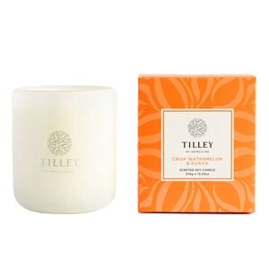 Tilley Classic White Crisp Watermelon & Guava Soy Candle Scented 375g