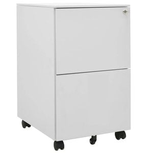 vidaXL Mobile File Cabinet Light Grey 39x45x67 cm