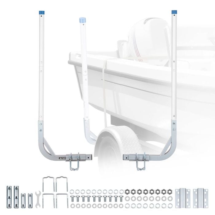 VEVOR Boat Trailer Guides Silver Height Adjustable 2PCS with Smooth Roller for Sailboat