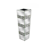 P&P Silver Diamond Inlaid Table Vase, Modern Decorative Centerpiece for Home