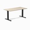 Desky Fixed Height Melamine Office Desk Matte Black Frame 150cm