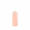 Deluxe Homeart Flameless Candle - Light Pink 5 x 10cm