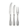 3pc Ecology Anais Vintage Cheese Knives/spreader Set Brushed Matte Silver