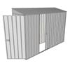 Build-a-Shed 0.8 x 3 x 2m Hinged Door Tunnel Shed with Single Sliding Side Door - Zinc