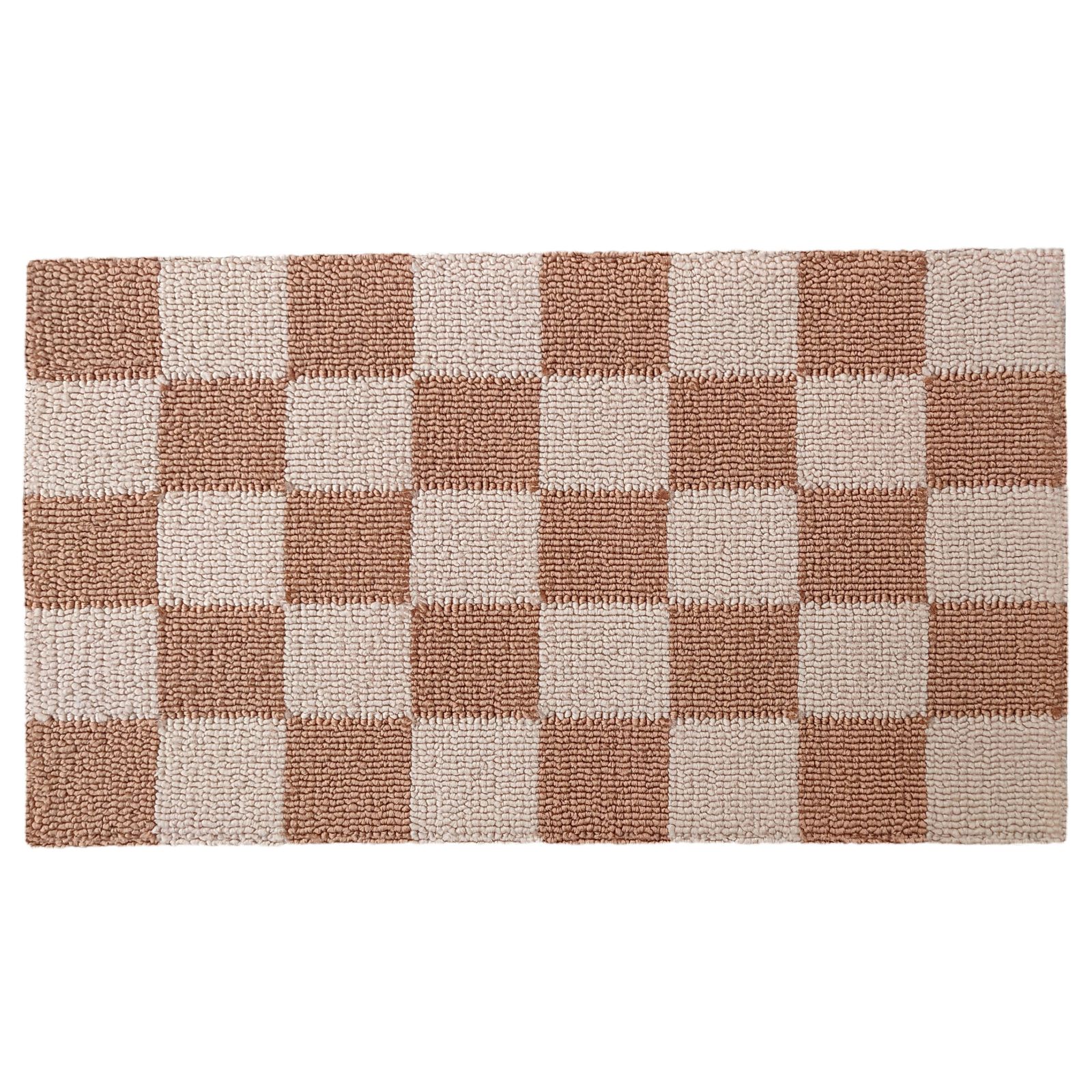 Outdoor Tufted Mat 40x70cm Peach Checkers product image