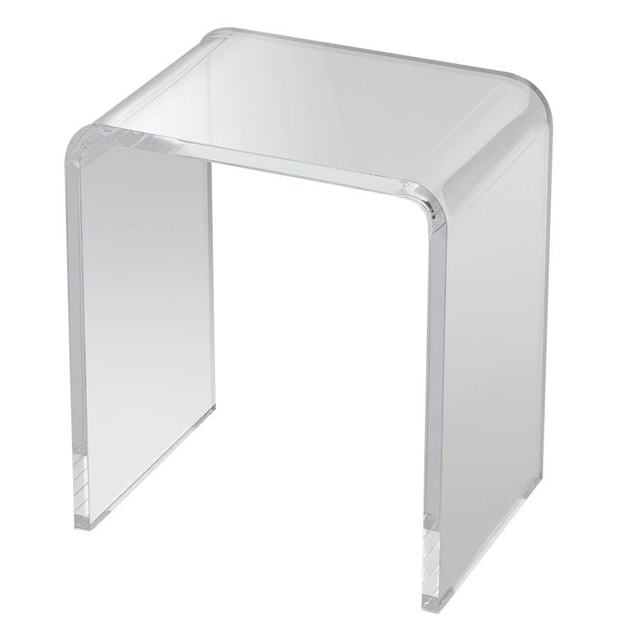 Vevor Acrylic End Table Clear C Shaped For Drink Food Snack Used In Living Room Bedroom