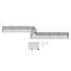 VEVOR 729x200x61.5cm Chicken Tunnel Black with Corner Frames 2 Sets