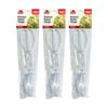 3PK Culinary Kitchen Plastic Salad Tongs Cooking Utensil 29cm Clear