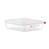 Araven Polypropylene Airtight Gastronorm Food Storage Container With Lids 1/2 Gn 4l 65mm 4 Pack