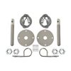 Muscle Car Flip-over Bonnet/Hood Pin Kit with Lanyards Chrome Steel, 1/2" Studs
