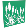 ProtectorAl 300-1200w x 300-1200h Light Green/Gloss White Bullrush Unframed Composite Deco Panel