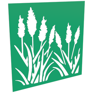 ProtectorAl 300-1200w x 300-1200h Light Green/Gloss White Bullrush Unframed Composite Deco Panel