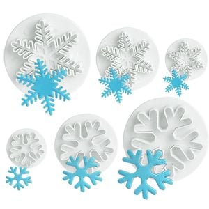 Catzon 6 Pcs Snowflake Cookie Cutter Set