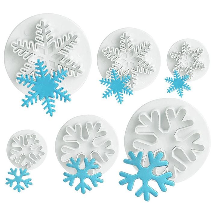 Catzon 6 Pcs Snowflake Cookie Cutter Set