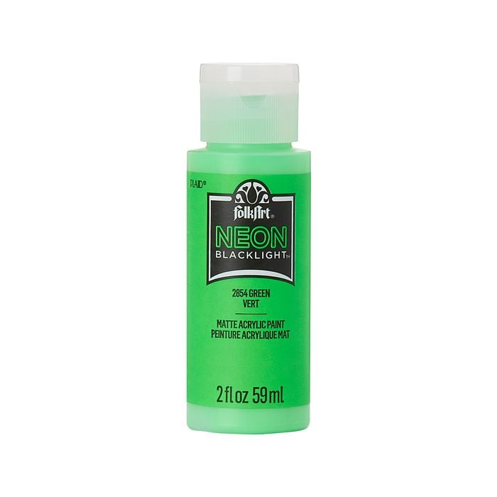 Folk Art Green Neon Blacklight Acrylic Paint