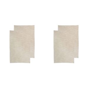 2x 2pc NF Home & Entertaining Essentials Elysian Tea Towel 45x70cm Solid Taupe