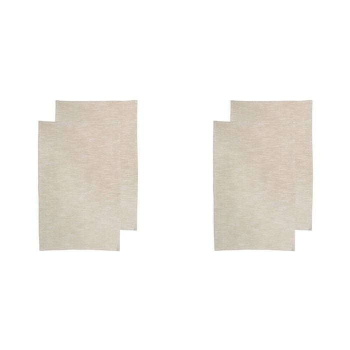 2x 2pc NF Home & Entertaining Essentials Elysian Tea Towel 45x70cm Solid Taupe
