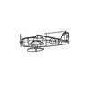 Ignite Laser Grumman F6F-3 Hellcat - Carrier-Based Fighter Aircraft Silhouette Metal Wall Art Rustic Metal 23.6 inch - 60 cm