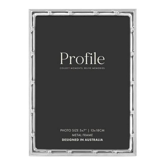 Profile Bamboo Silver 5x7 Photo Frame