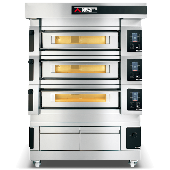 Moretti Forni Series Triple Deck Bakery Oven On Prover - 18 X 60x40cm Tray - Comp S125e/3a/l