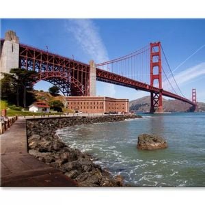Golden Gate Bridge in The Bright   Print 100% Australian Made 120 x 90cm  (Stretched)