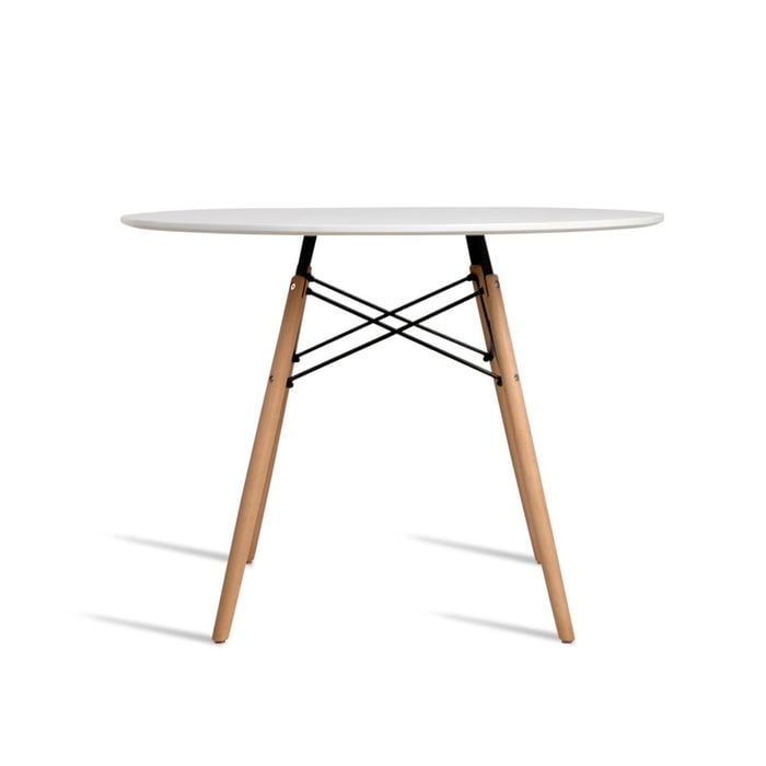 Artiss Replica Eames 4 Seater 100cm White Round Dining Table Bunnings