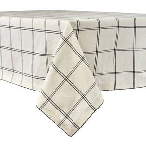 Salt & Pepper Taylor Check Tablecloth 150 x 230cm