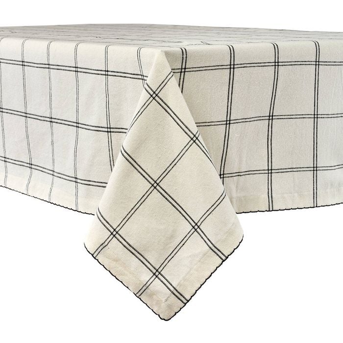 Salt & Pepper Taylor Check Tablecloth 150 x 230cm