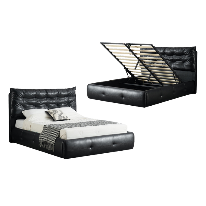 Elegant Collections Denver King Black Gas Lift Bed Frame