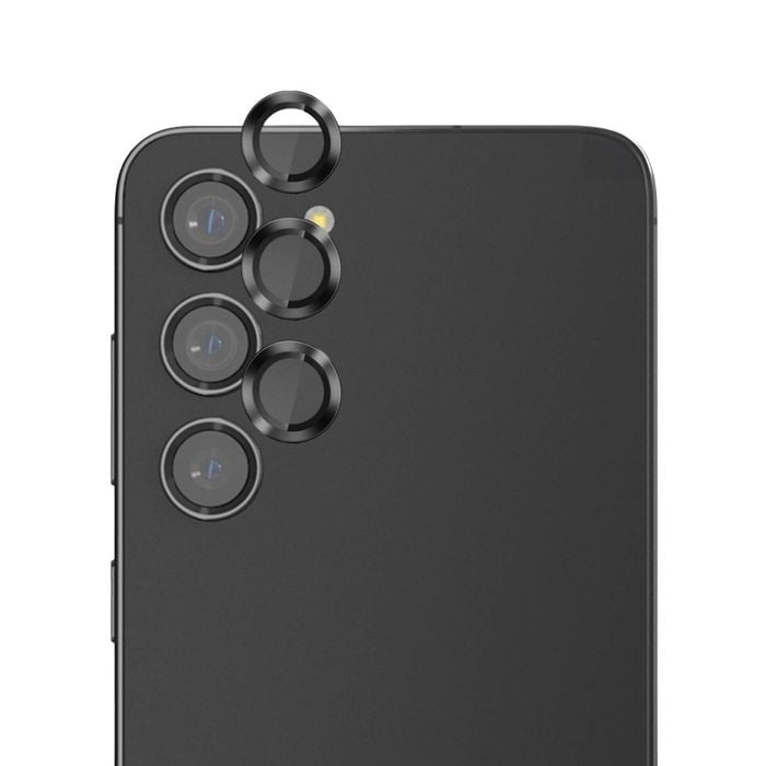 50pc EFM Camera Lens Protector Bulk Set for Samsung Galaxy S25 Carbon
