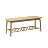 6IXTY Japandi Rectangular Wooden Open Shelf Coffee Table - Natural