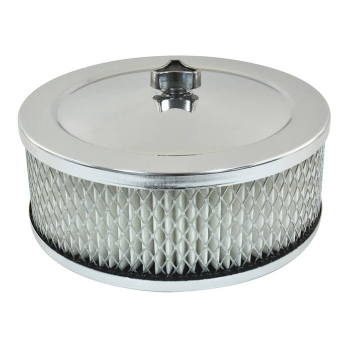 6-3/8" X 3" Air Cleaner Kit Chrome to Suit 2-5/8" Neck Carburetor suits 2 Barrel