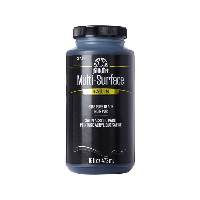 Folk Art 16Oz 473ml Pure Black Multi Surface Paint