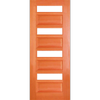 Woodcraft 2040 x 820 x 40mm Entrance Door Modern French Frosted Safety Glass F11