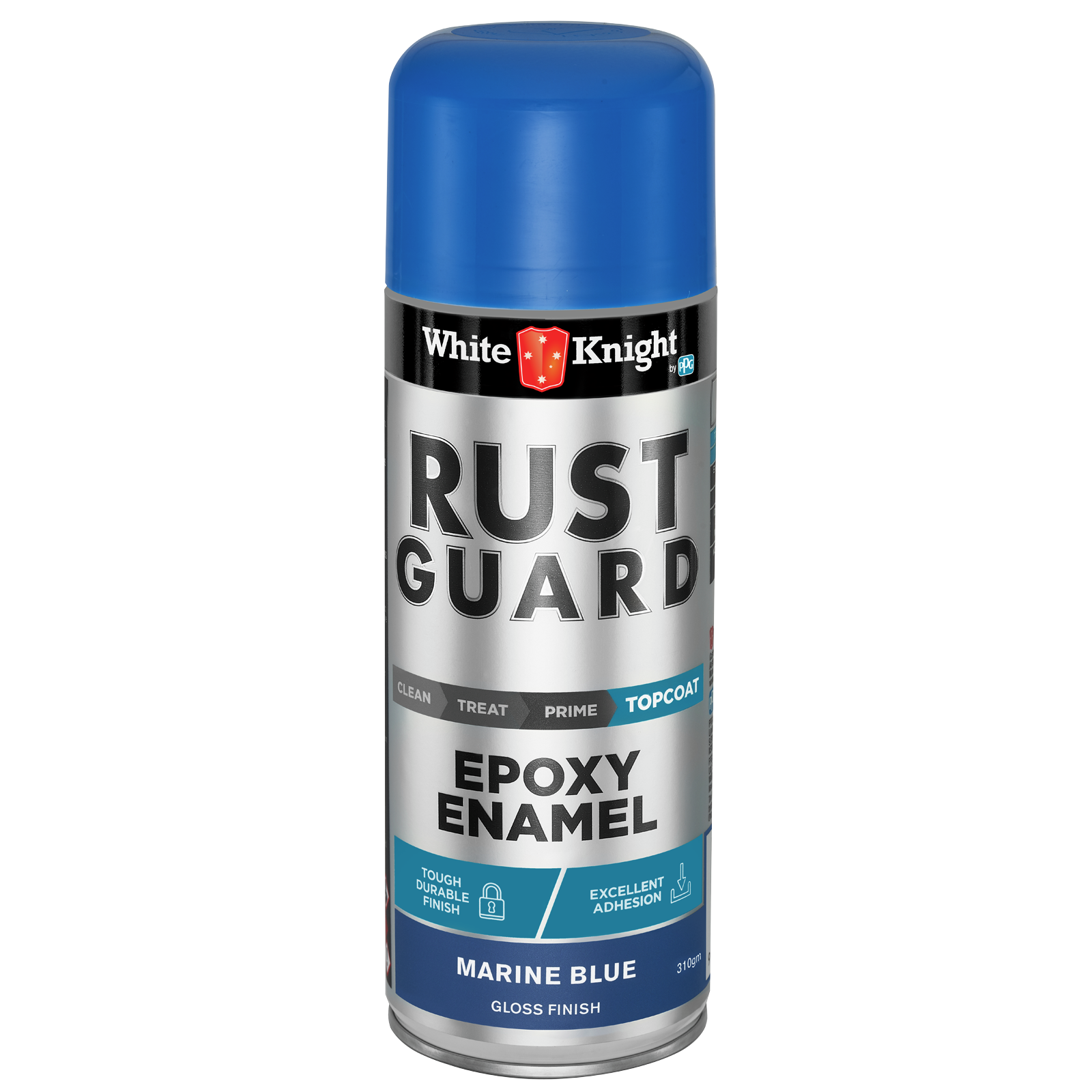 White Knight 310g Marine Blue Gloss Rust Guard Epoxy Enamel Spray Paint