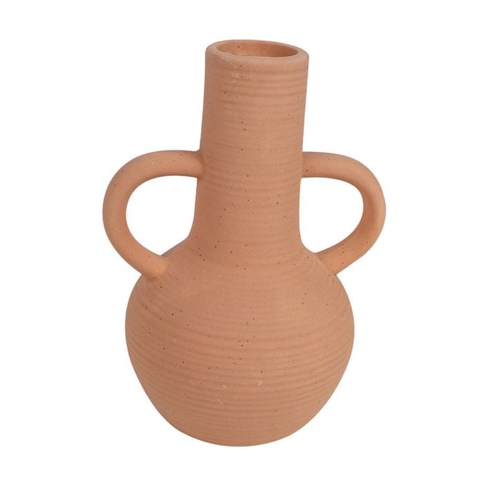 Maine & Crawford Paola 15.5cm Textured Ceramic Vase - Terracotta