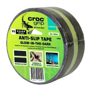 Croc Grip 5m x 50mm Glow-In-The-Dark Anti-Slip Tape